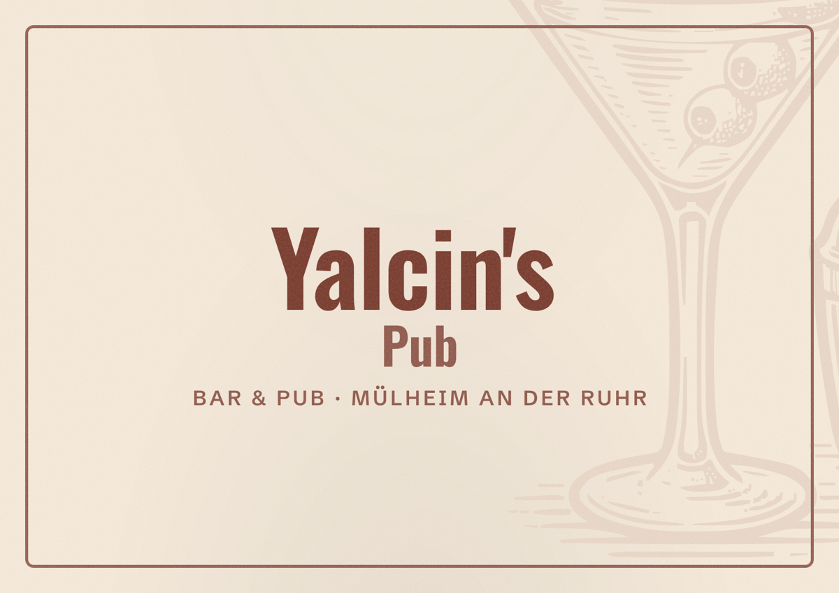 Illustriertes Poster von Yalcin's Pub, Bar & Pub in Mülheim an der Ruhr