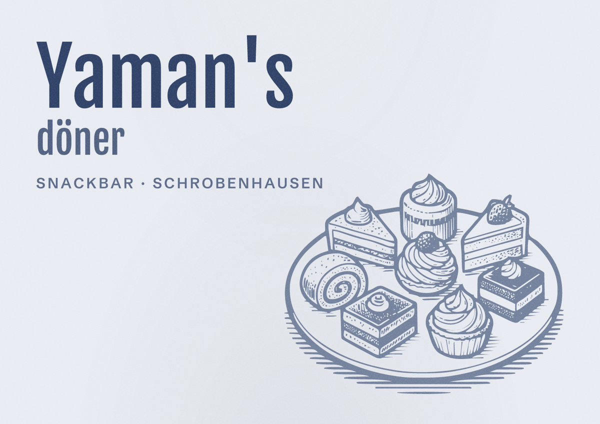 Illustriertes Poster von Yaman's döner, Snackbar in Schrobenhausen