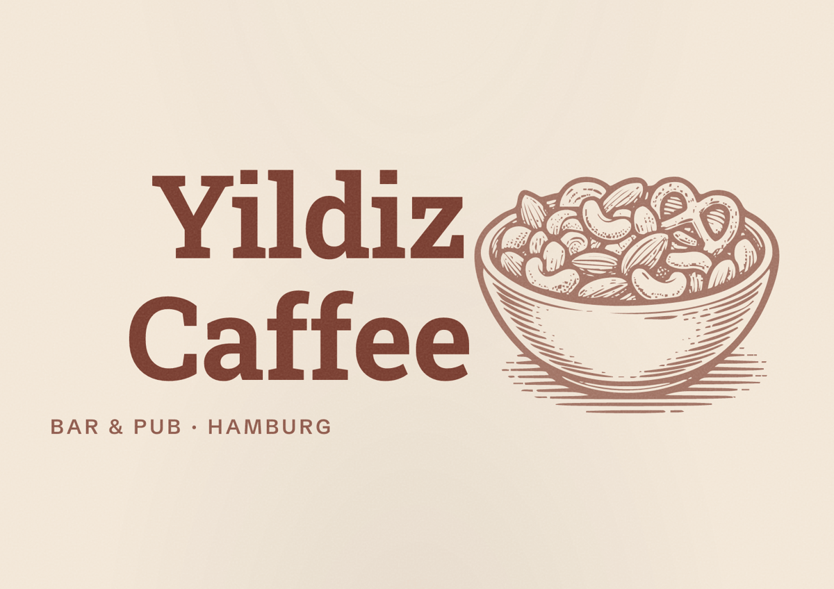 Illustriertes Poster von Yildiz Caffee, Bar & Pub in Hamburg