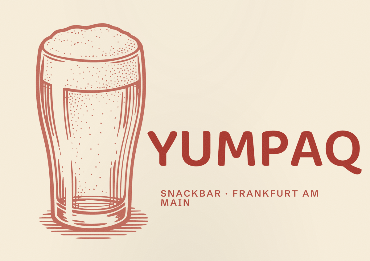 Illustriertes Poster von YUMPAQ, Snackbar in Frankfurt am Main