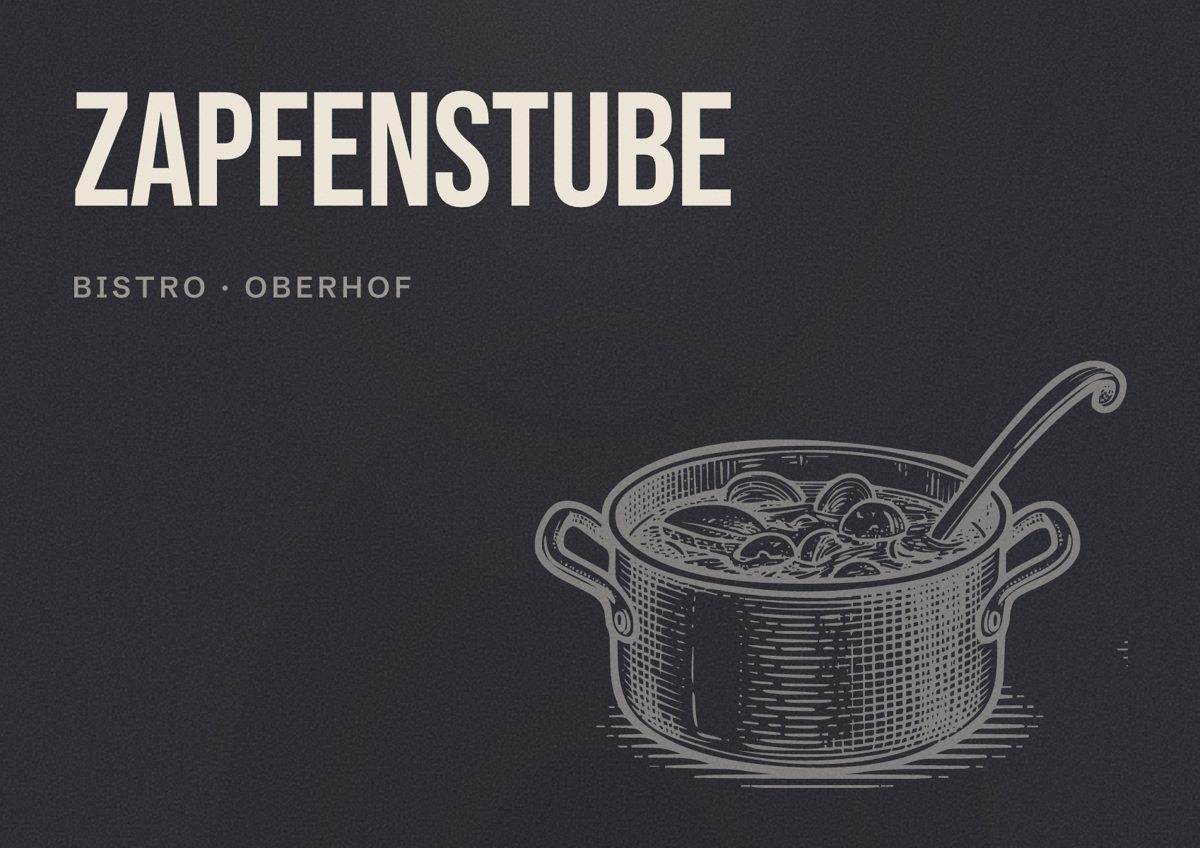 Illustriertes Poster von Zapfenstube, Bistro in Oberhof