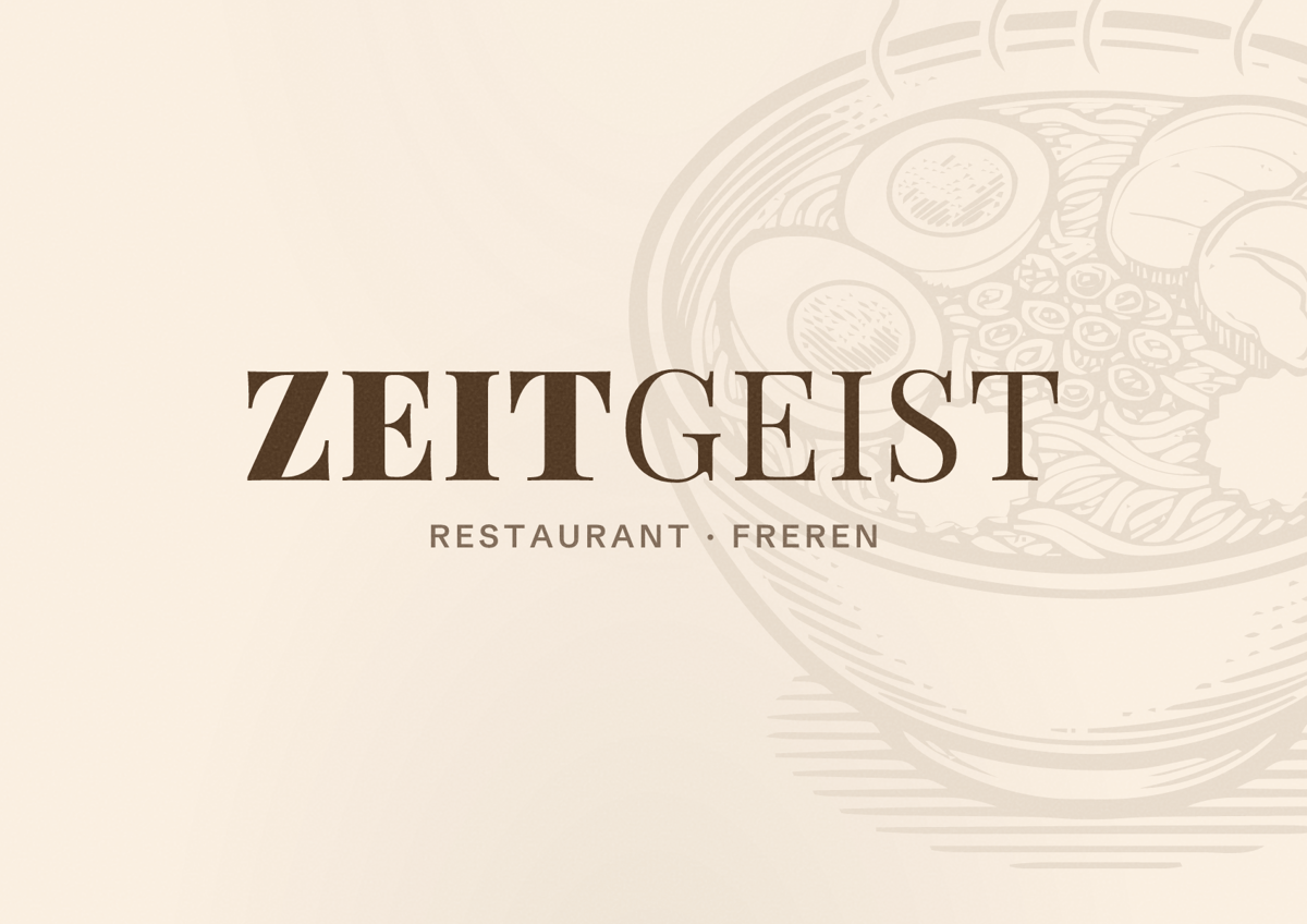 Illustriertes Poster von Zeitgeist, Restaurant in Freren