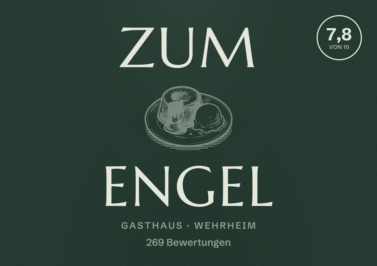 Illustriertes Poster von Zum Engel, Gasthaus in Wehrheim: Bewertung 7,8 von 10 aus 269 Bewertungen