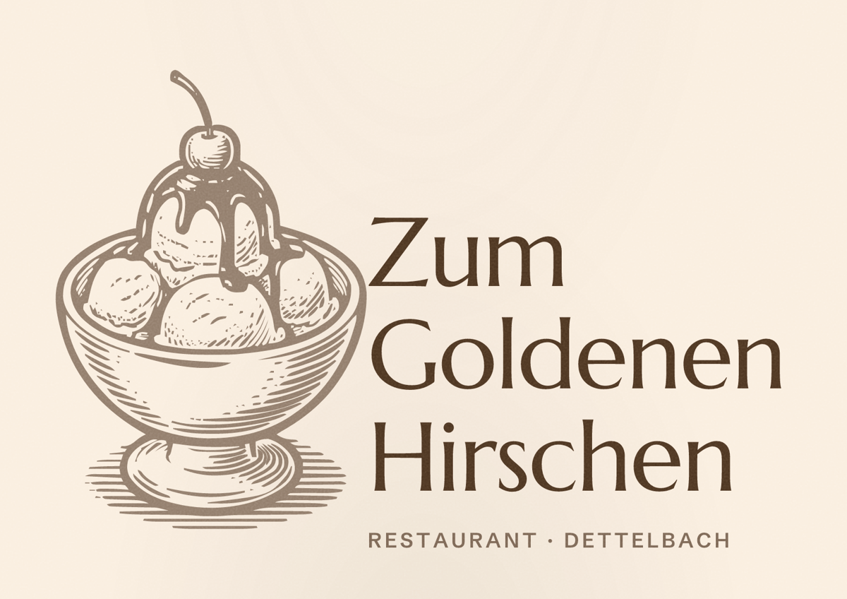 Illustriertes Poster von Zum Goldenen Hirschen, Restaurant in Dettelbach
