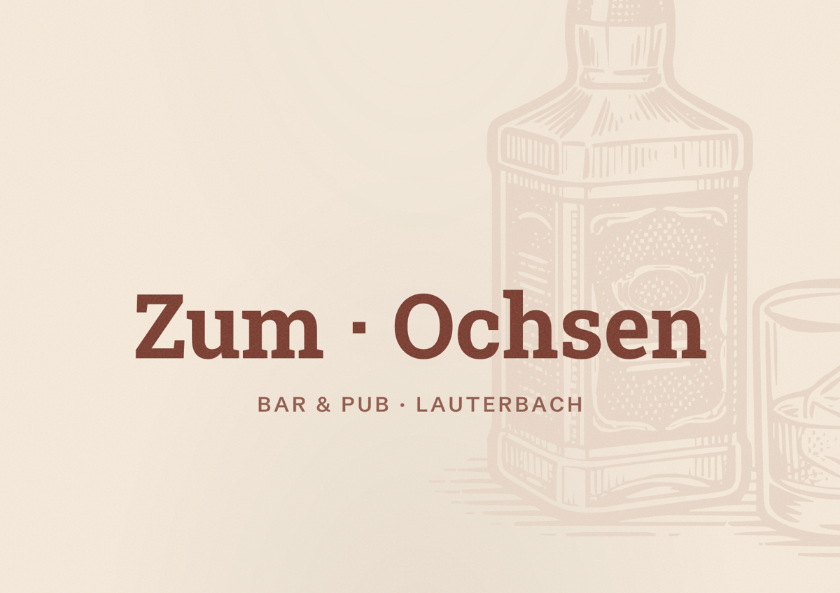 Illustriertes Poster von Zum Ochsen, Bar & Pub in Lauterbach