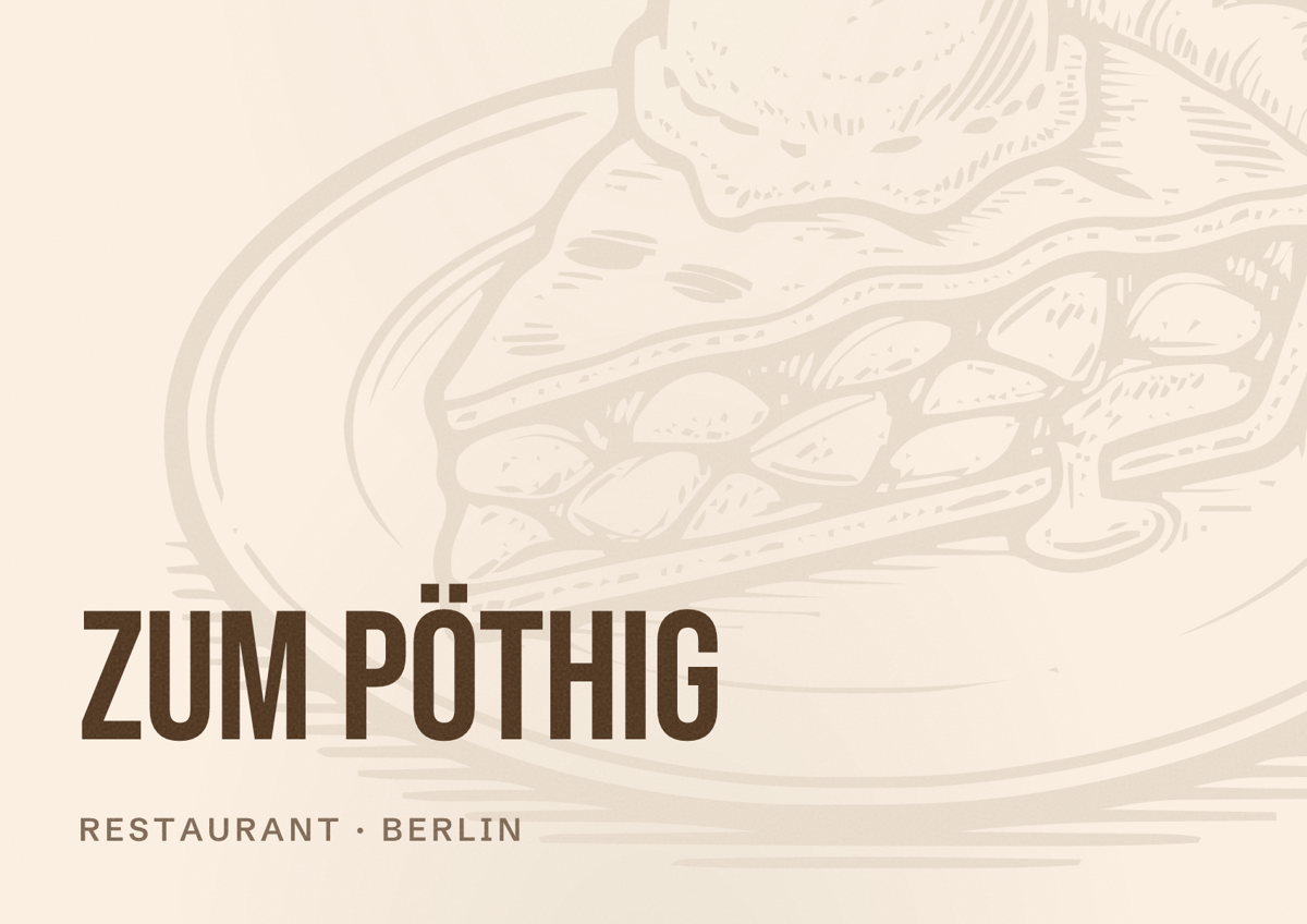 Illustriertes Poster von Zum Pöthig, Restaurant in Berlin