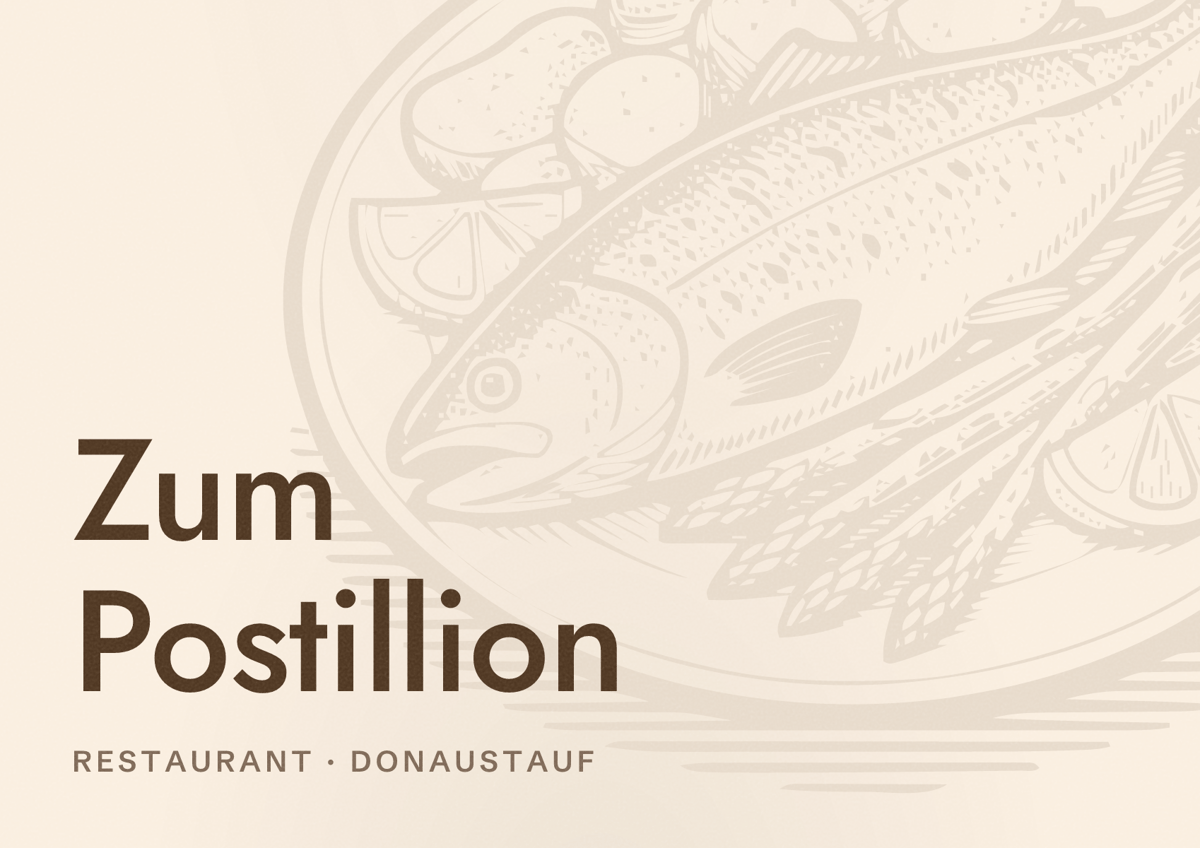 Illustriertes Poster von Zum Postillion, Restaurant in Donaustauf