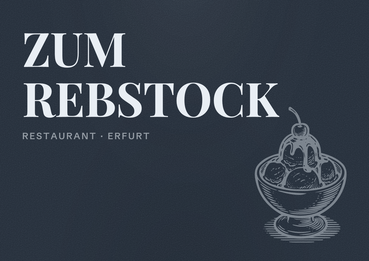 Illustriertes Poster von ZUM REBSTOCK, Restaurant in Erfurt