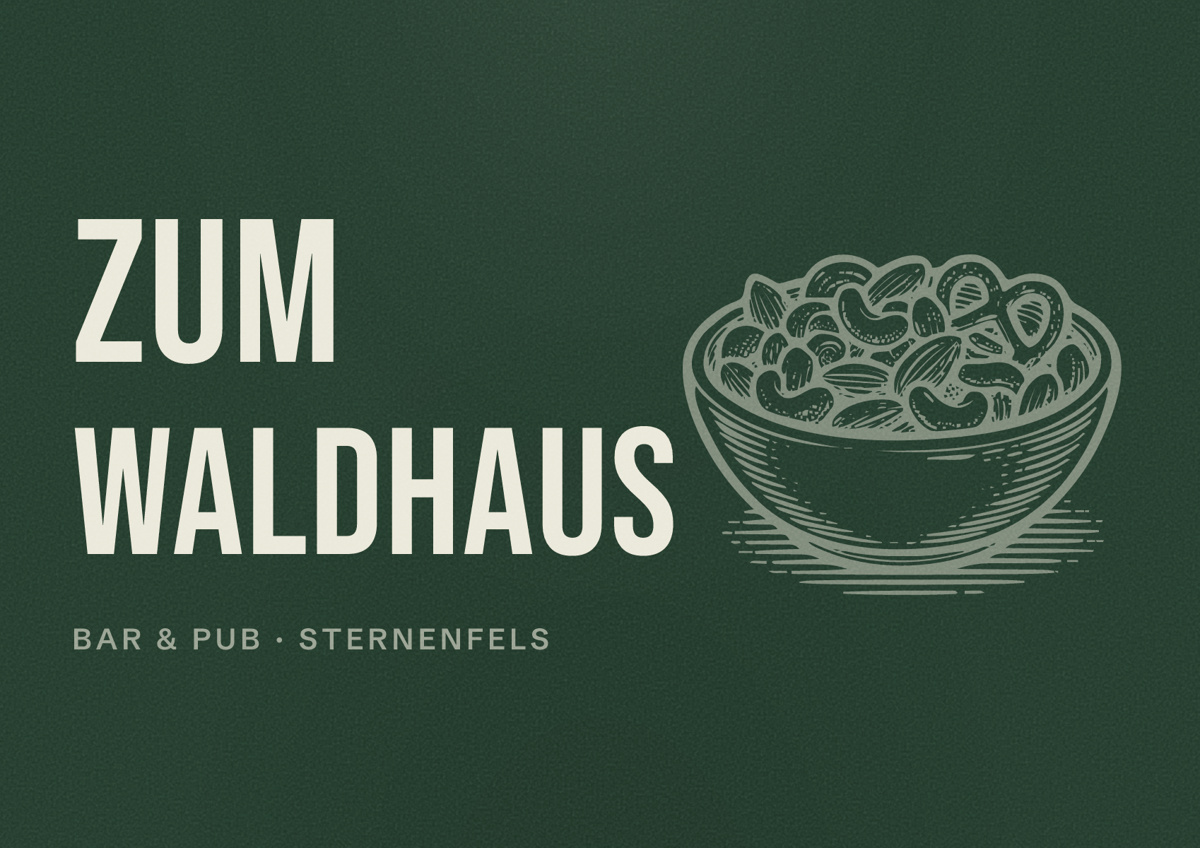 Illustriertes Poster von zum Waldhaus, Bar & Pub in Sternenfels