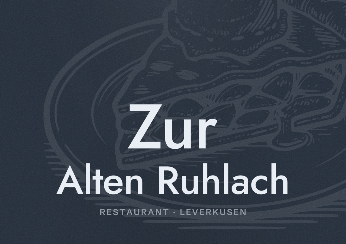 Illustriertes Poster von Zur Alten Ruhlach, Restaurant in Leverkusen