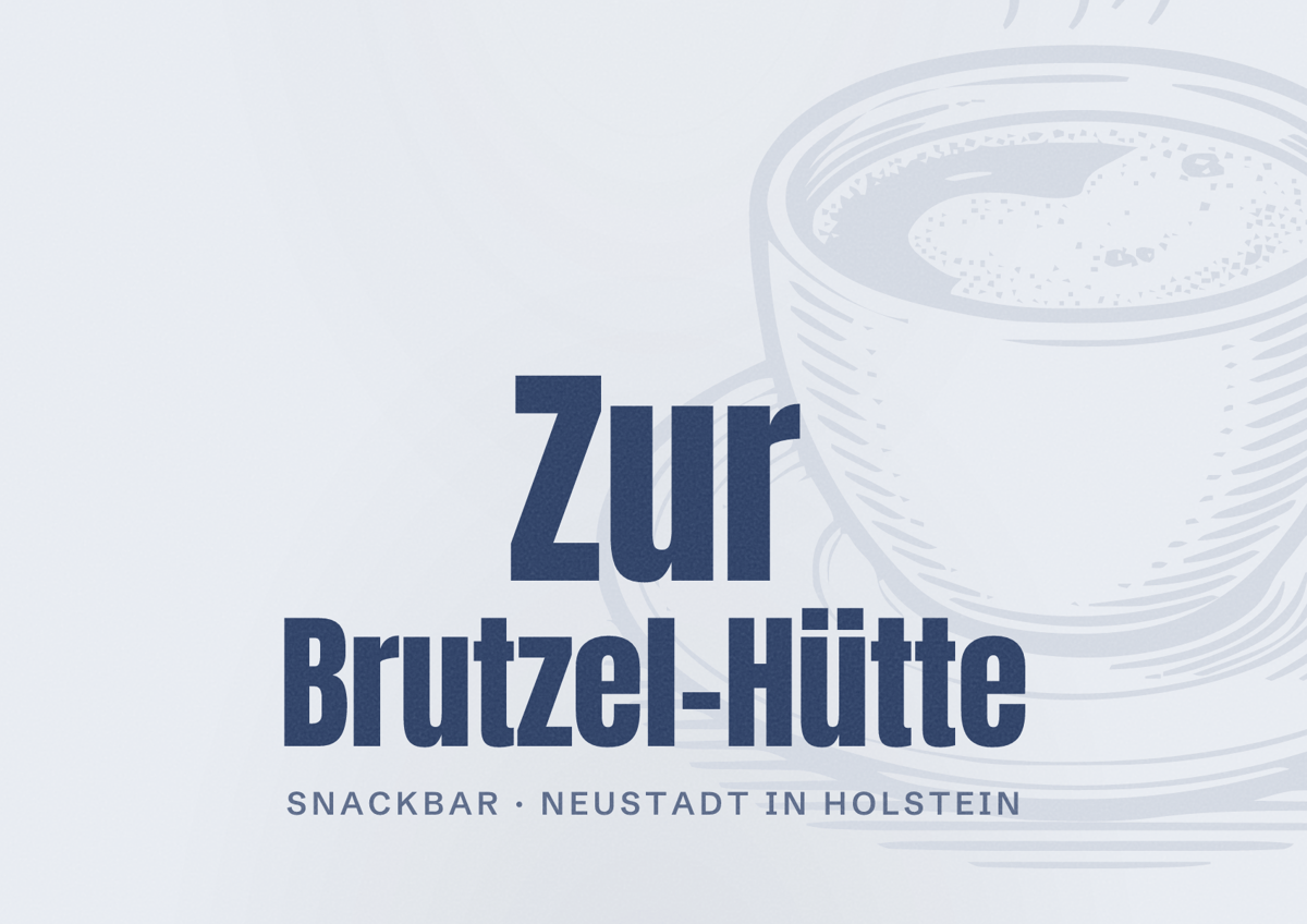 Illustriertes Poster von Zur Brutzel-Hütte, Snackbar in Neustadt in Holstein