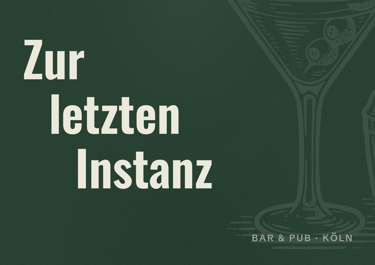 Illustriertes Poster von Zur letzten Instanz, Bar & Pub in Köln