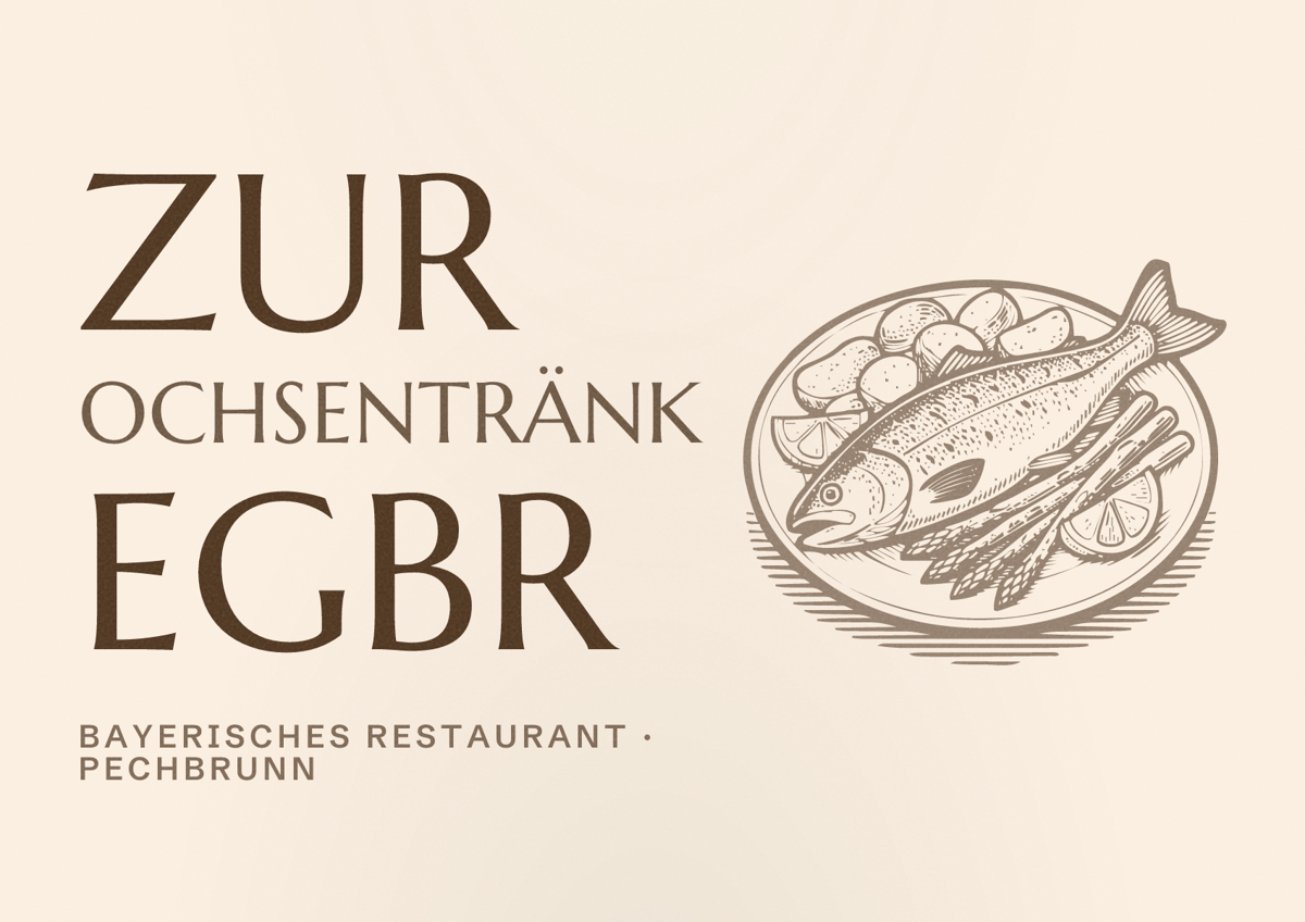 Illustriertes Poster von Zur Ochsentränk eGbR, Bayerisches Restaurant in Pechbrunn