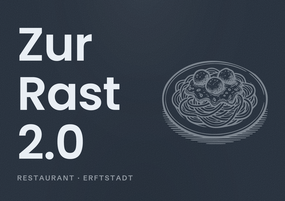 Illustriertes Poster von Zur Rast 2.0, Restaurant in Erftstadt