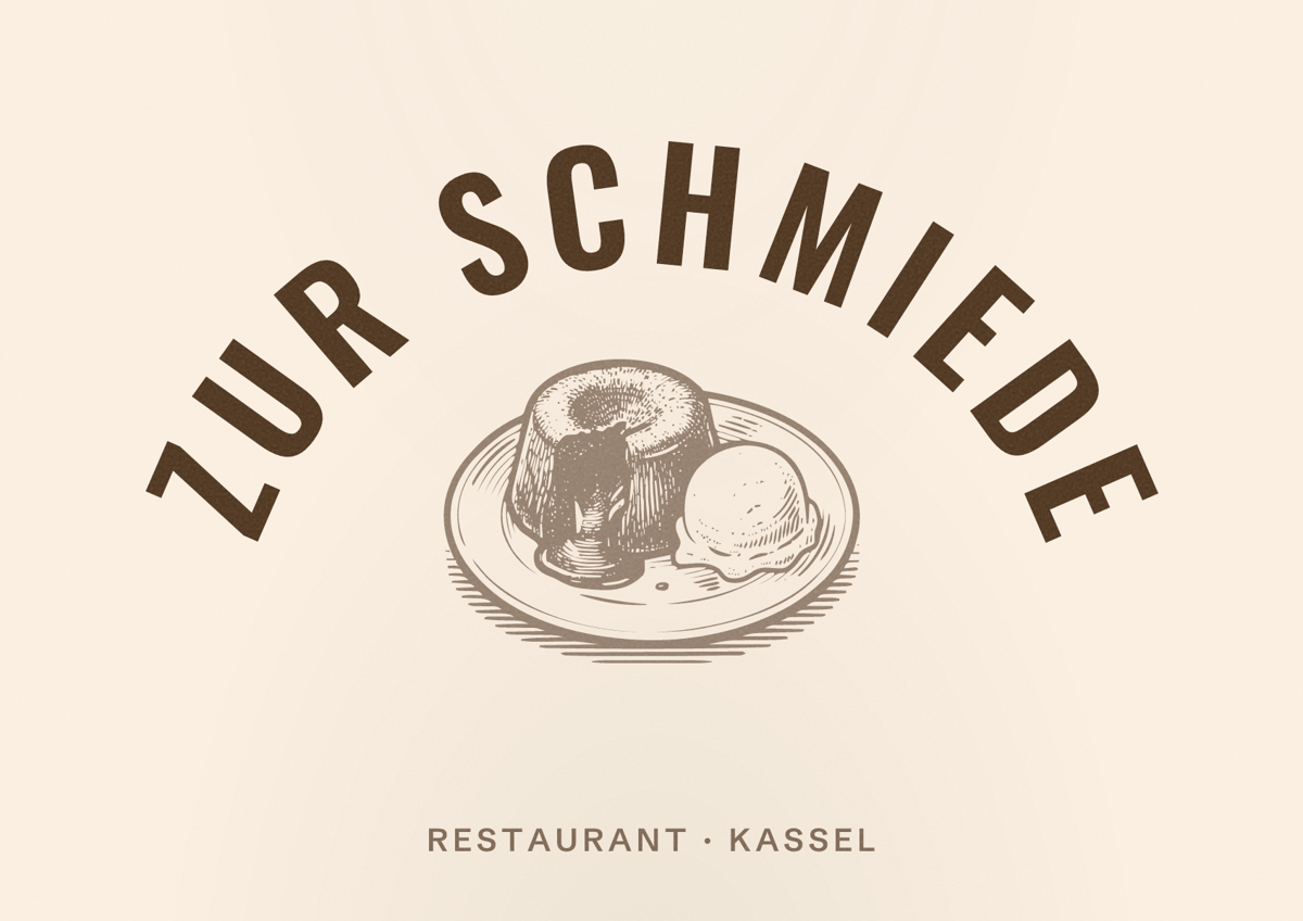 Illustriertes Poster von Zur Schmiede, Restaurant in Kassel