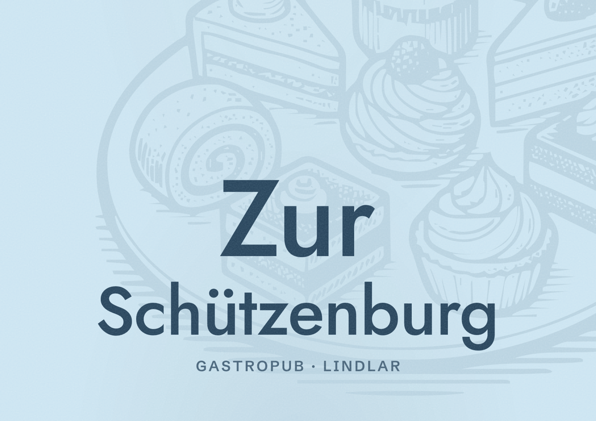 Illustriertes Poster von Zur Schützenburg, Gastropub in Lindlar