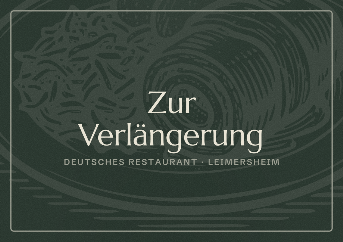 Illustriertes Poster von Zur Verlängerung, Deutsches Restaurant in Leimersheim