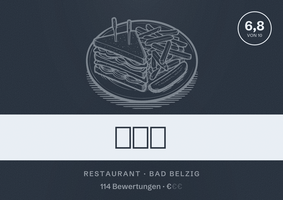 Illustriertes Poster von 熊猫楼, Restaurant in Bad Belzig: Bewertung 6,8 von 10 aus 114 Bewertungen, Preisniveau €