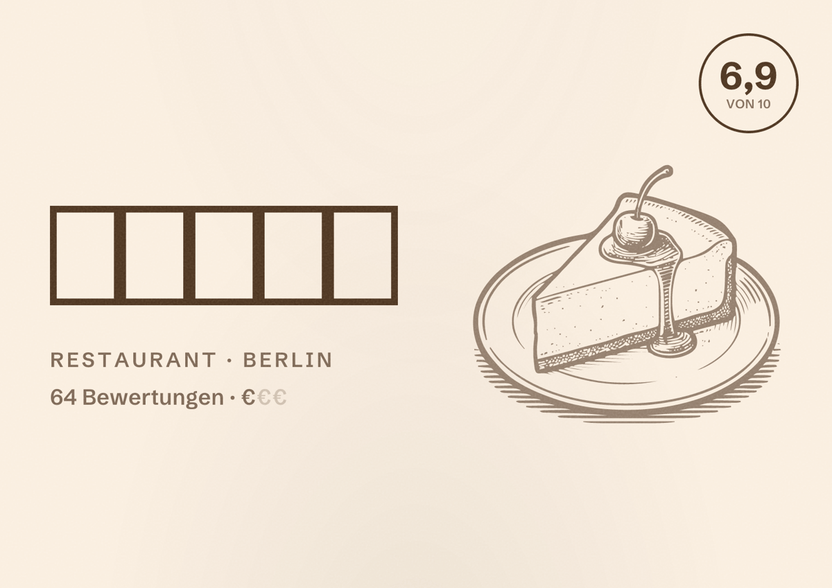 Illustriertes Poster von 龍門牛肉麵, Restaurant in Berlin: Bewertung 6,9 von 10 aus 64 Bewertungen, Preisniveau €