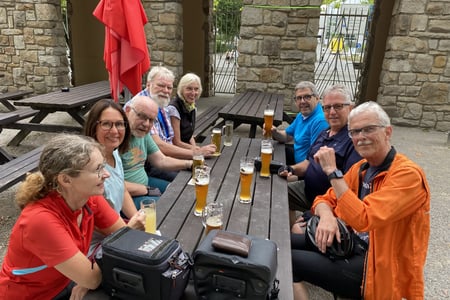 Biergarten im Stadion Rote Erde