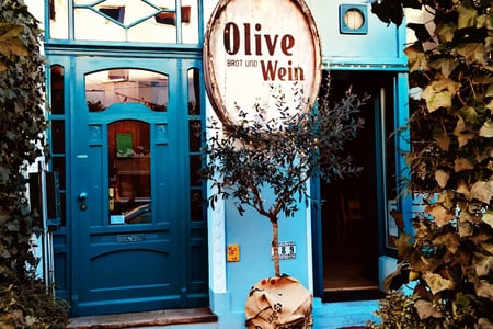 Olive Brot und Wein