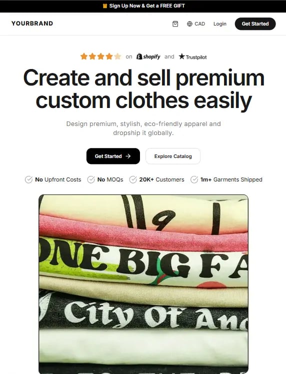 Clothing Sales design preview