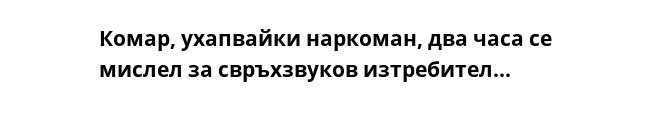 Комар, ухапвайки наркоман, два часа се мислел за свръхзвуков изтребител...