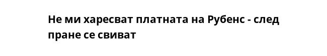 Не ми харесват платната на Рубенс - след пране се свиват