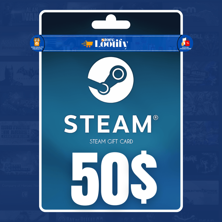 50 USD💲Steam Wallet Gift Card Code