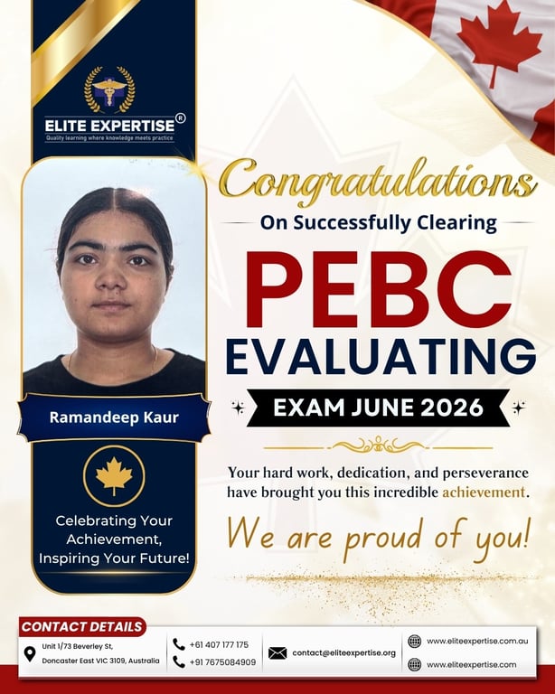 Tejveer - PEBC Evaluating Exam Result June 2026
