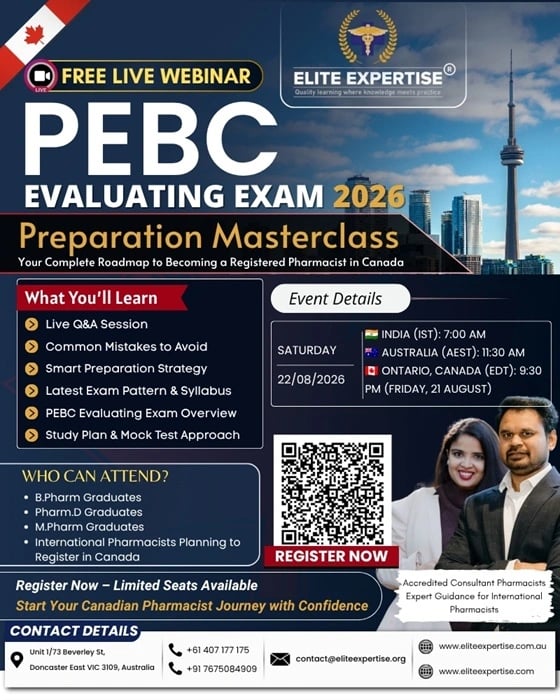 PEBC Evaluating Exam 2026 Preparation Masterclass – Your Roadmap to Becoming a Registered Pharmacist in Canada