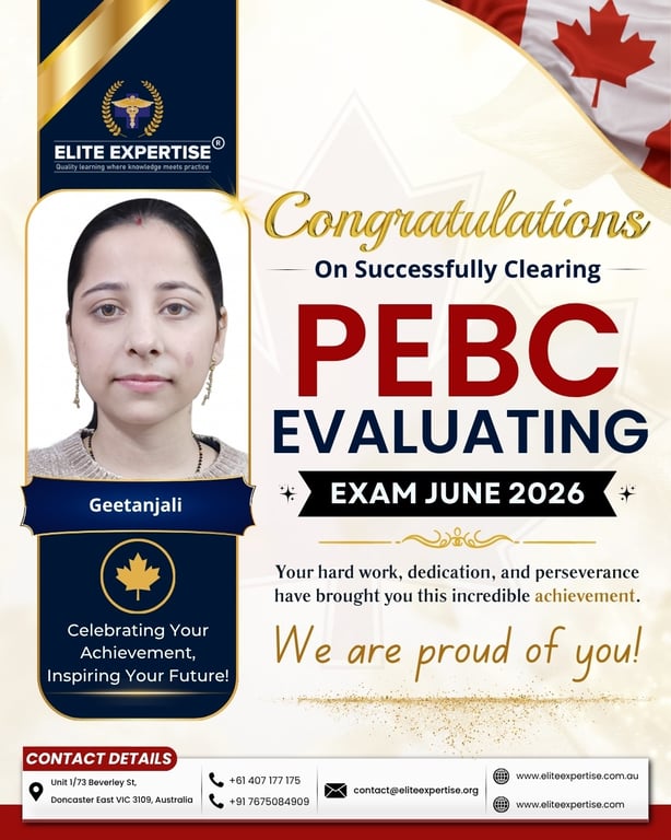 Ramandeep Kaur - PEBC Evaluating Exam Result June 2026