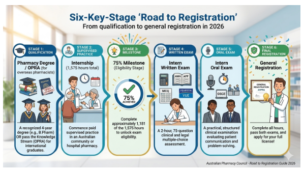 intern written exam registration pathway