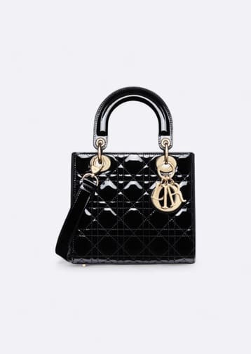 Dior Lady Cannage schwarz Tasche mieten