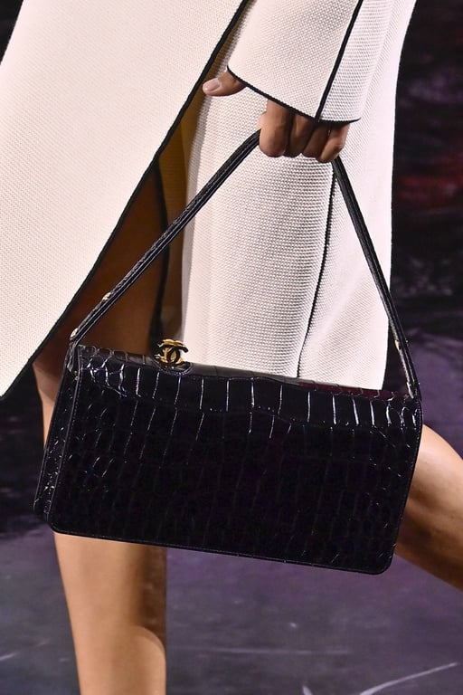 Sac Chanel croco noir – Location sac Chanel de luxe en cuir 