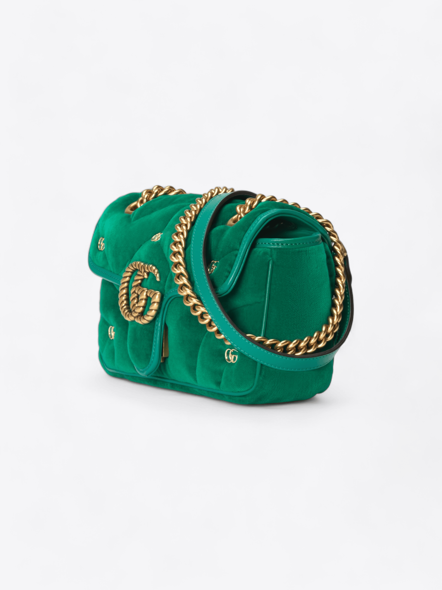 Gucci GG Marmont Tasche grün, Kettenriemen, Abendvermietung welPop