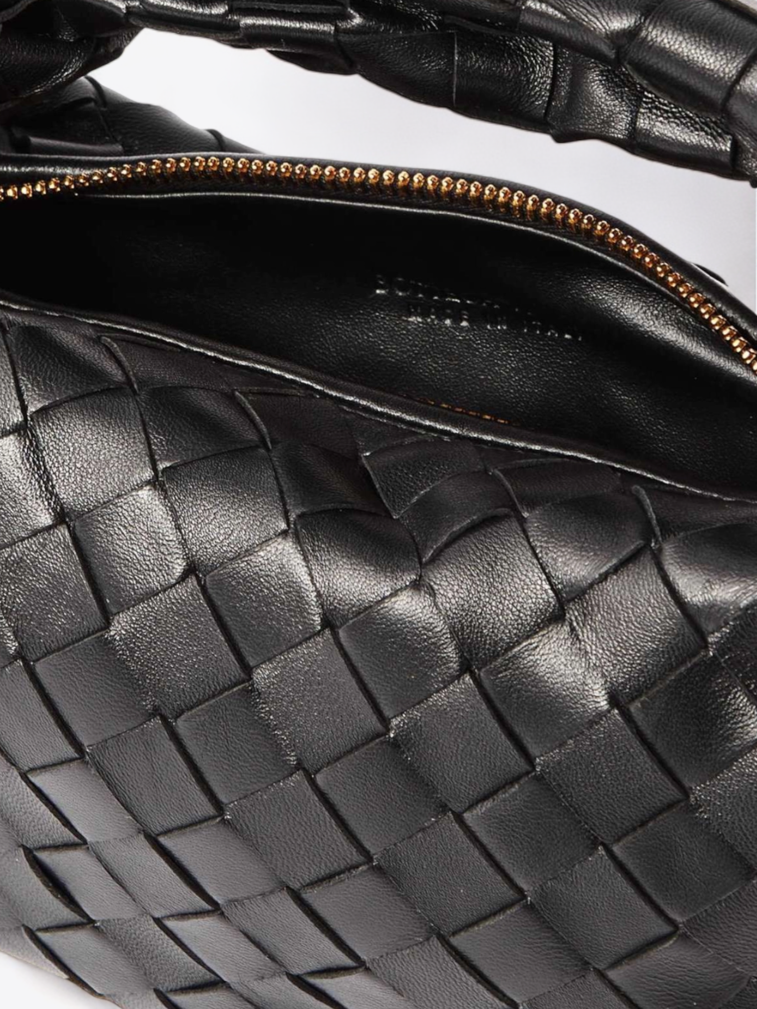 Sac à main Jodie Mini en cuir nappa noir tressé de Bottega Veneta