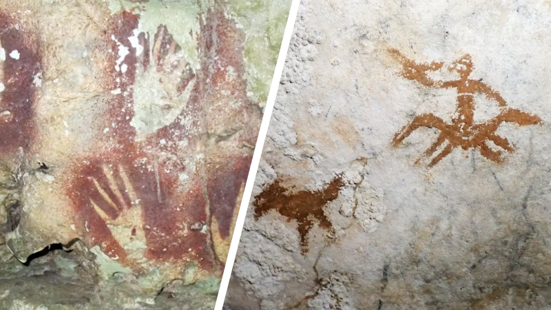 68,000-year-old hand stencil discovered in Indonesian cave