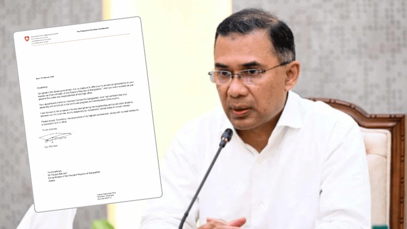Swiss President congratulates Tarique Rahman