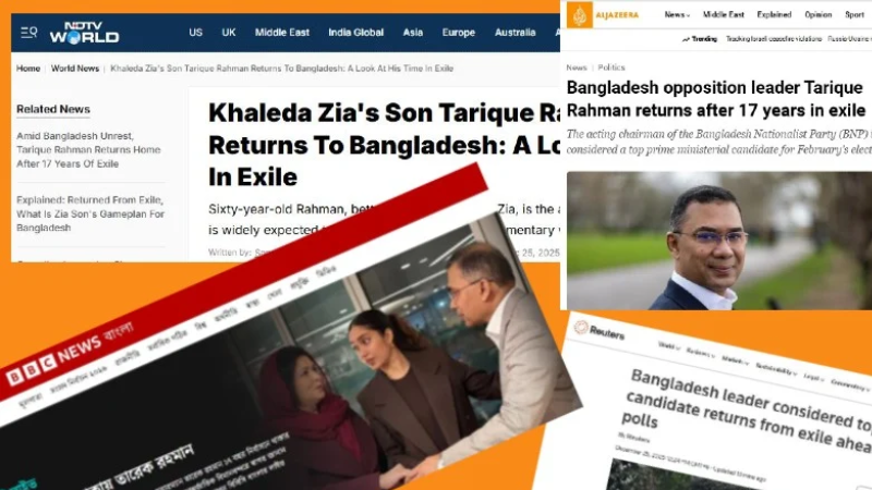 Tarique Rahman’s return draws global media attention