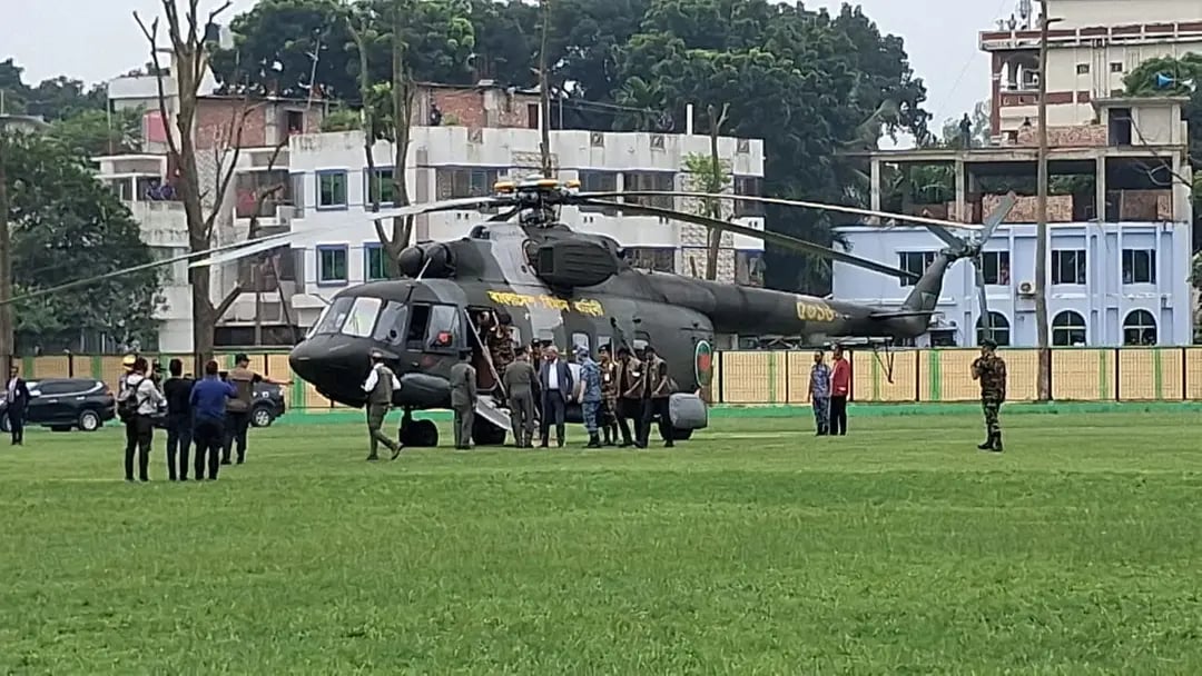 President Mirza Fakhrul arrives in Thakurgaon