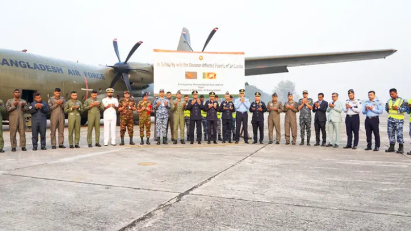 Bangladesh sends relief aid to cyclone and flood victims in Sri Lanka
