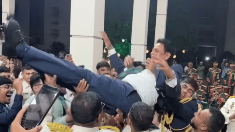 Education Minister lifted by jubilant MIST graduates during celebration night