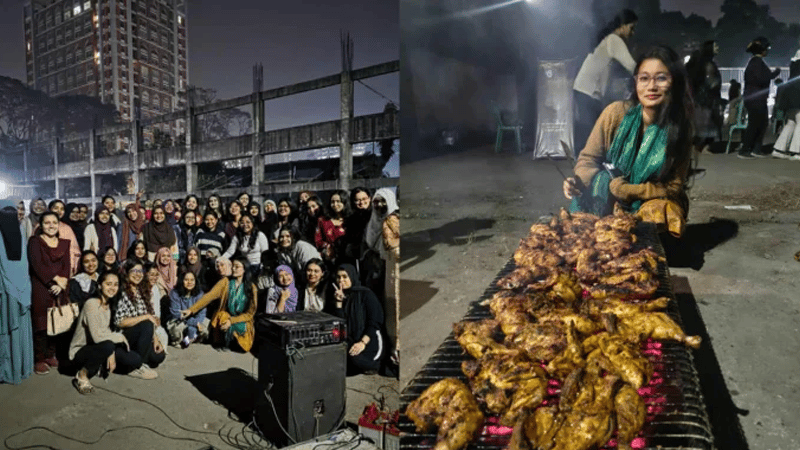 DU female student leaders stage protest demanding discrimination-free campus