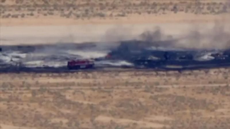 US Air Force B-52 bomber crashes shortly after takeoff in California