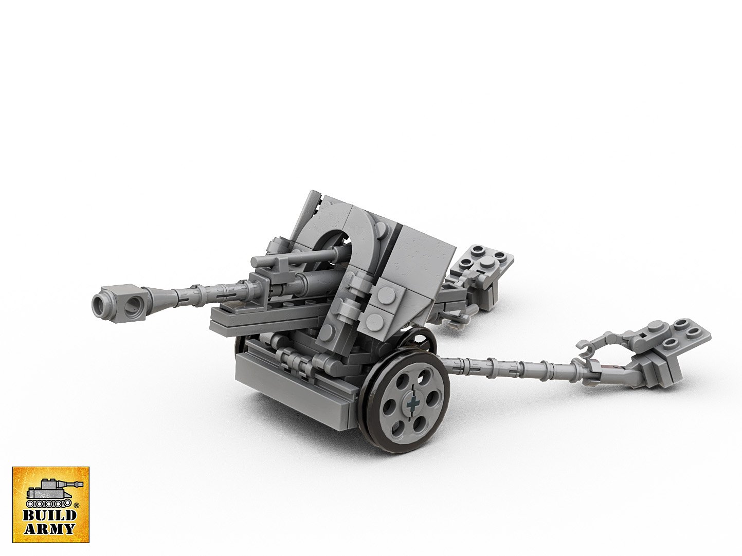 10.5 cm leFH 18 Field Gun Brick Set | German light howitzer