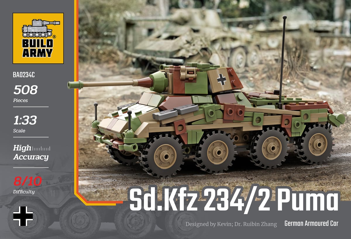 Sd.Kfz. 234/2 Puma WW2 German Armoured Vehicle Buildarmy