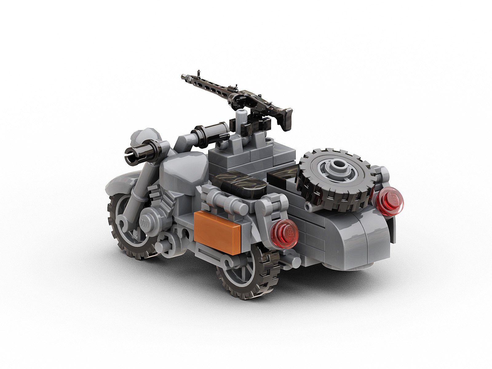 WW2 German motorcycle with sidecar -