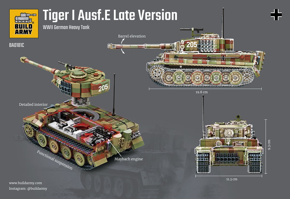 Tiger 1 E Late Version in Camouflage -
