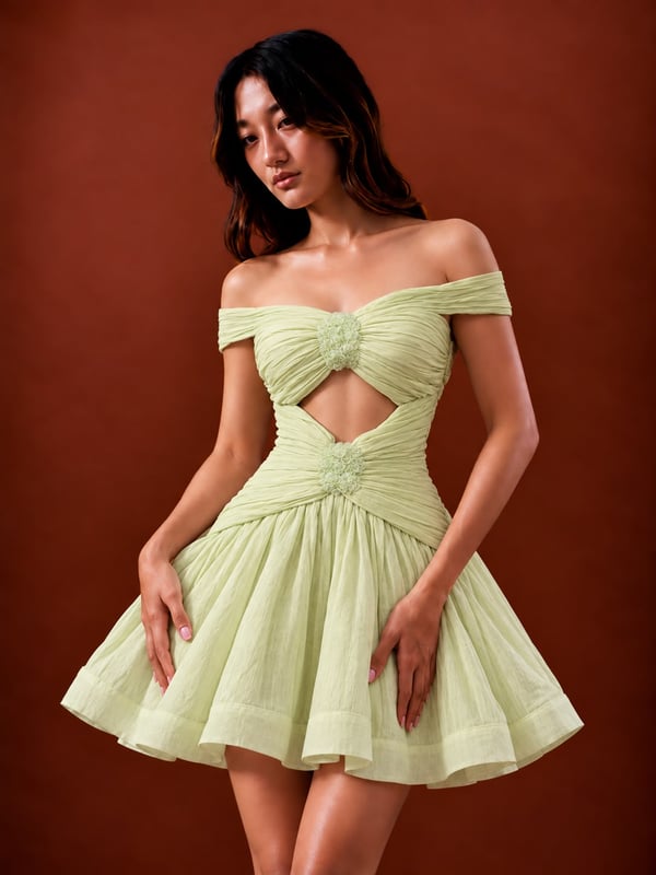 Pistachio Mini Dress 1